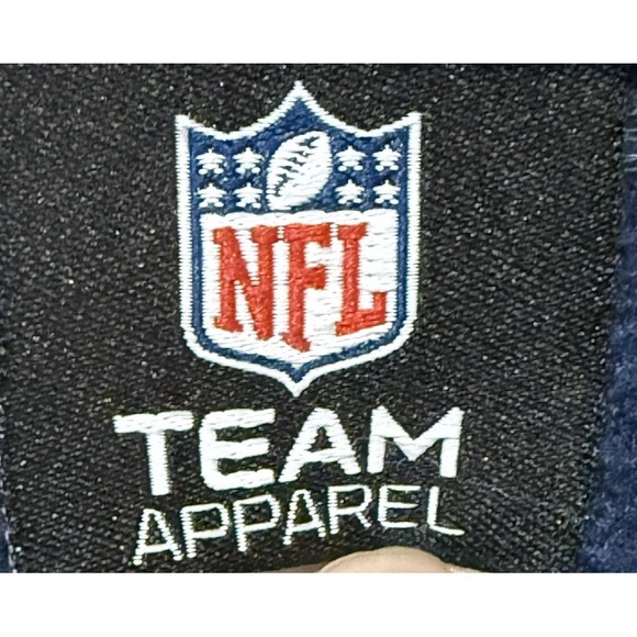 NFL New England Patriots Full Zip Jacket Gray Navy Blue Size Large - Picture 3 of 6